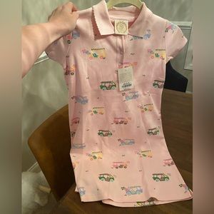 Maude’s Polo pink Dress golf cart buggy greenville Pima cotton girls TBBC sz 10
